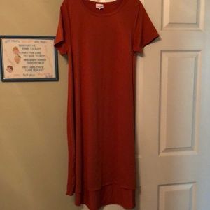 LulaRoe rust colored Carley Sz m